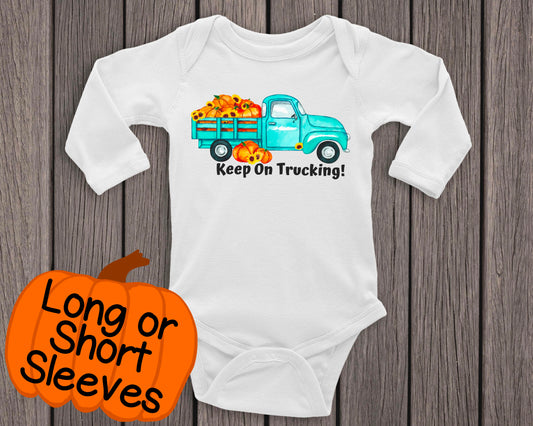 Keep On Trucking! | Fall Pumpkin Truck Shirt
